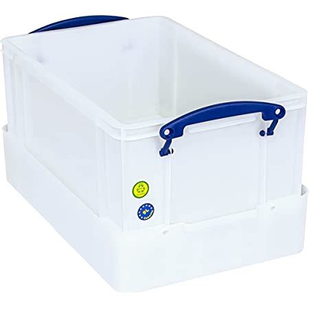 Really Useful Plastic Storage Box Litre With Xl Lid Clear Amazon Co