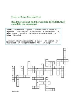 EADING COMPREHENSION DENGUE By Othmone Chihab TPT