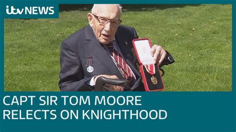 Capt Sir Tom Moore Reflects On Knighthood ITV News YouTube