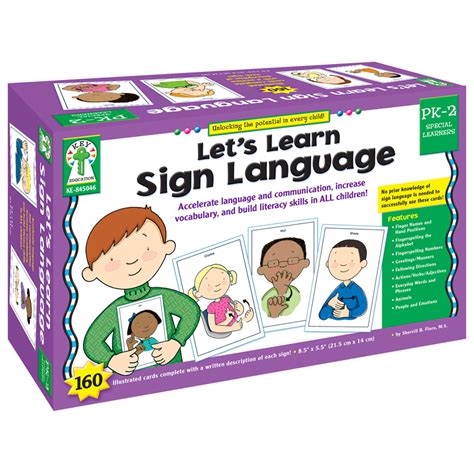 Sign Language Cards The School Box Inc