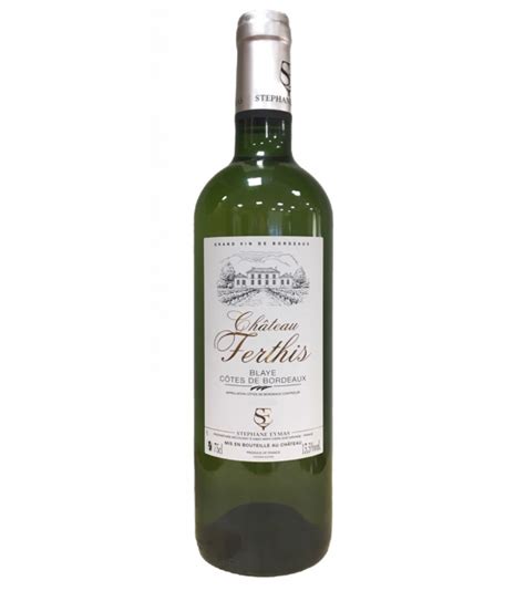 CHÂTEAU FERTHIS Blaye Côtes de Bordeaux blanc 75 cl Les Chais Saint