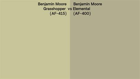 Benjamin Moore Grasshopper Vs Elemental Side By Side Comparison