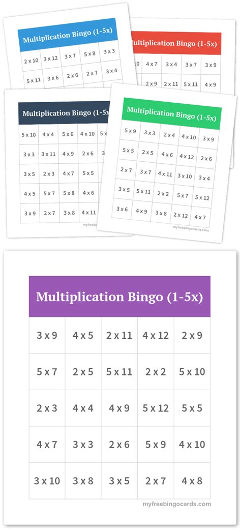 Multiplication Bingo Printable