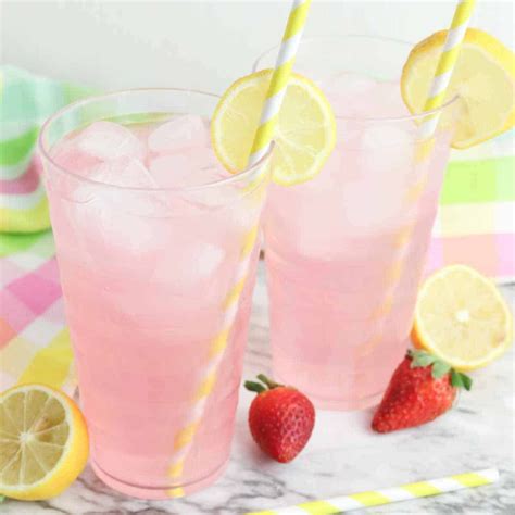 Easy Strawberry Lemonade For Cooling Off When Its Hot Outside Pink