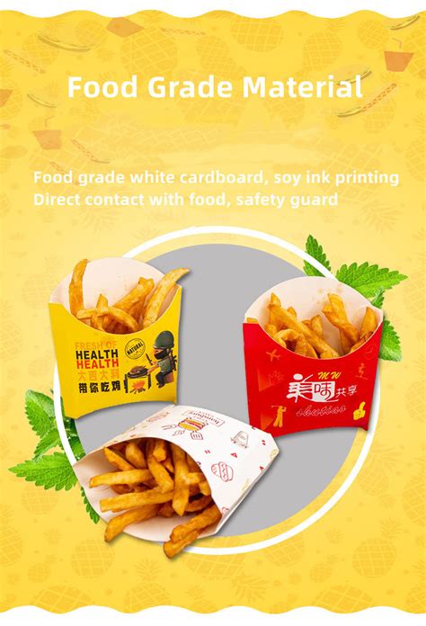 Custom Design Eco Friendly Snack French Fries Fried Chicken Restaurant