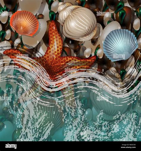 The Ocean Coast Surf Wet Pebbles Sea Waves Pebble Beach With