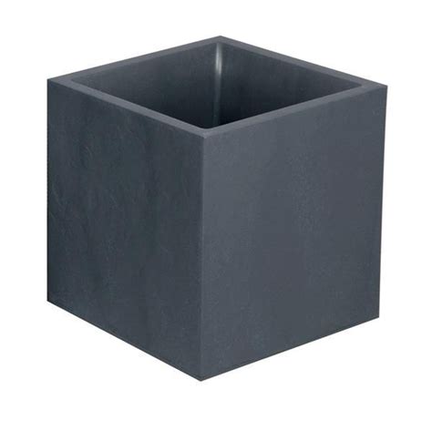 BAC JARDINIERE 31L VOLCANIA DECOR PIERRE ANTHRACITE EDA PLASTIQUE