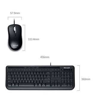 Kit Teclado E Mouse Microsoft Wired 600 Desktop Fio USB Teclas