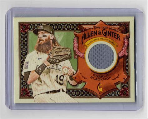 Topps Allen Ginter Charlie Blackmon Jersey Colorado Rockies