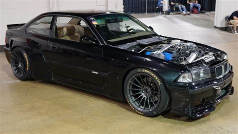 Wide Body Pandem Rocket Bunny E36 M3 With A 5 0l Ford Coyote V8