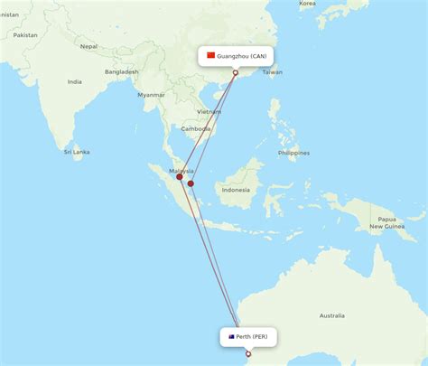 All Flight Routes From Perth To Guangzhou PER To CAN Flight Routes