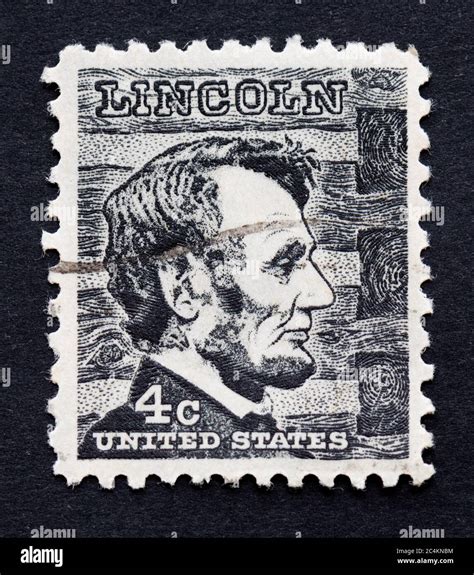 Abraham Lincoln 4c 1965 Black Stamp From Prominent Americans Series