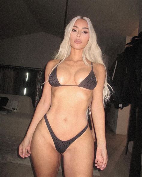 Kim Kardashian Shows Off Her Bare Butt In Extra Small Thong Bikini