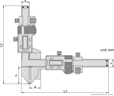 AC 156 Accud Digital Gear Tooth Caliper Select Range Collins Tools