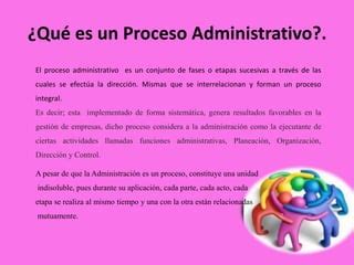 Etapas Del Proceso Administrativo Ppt