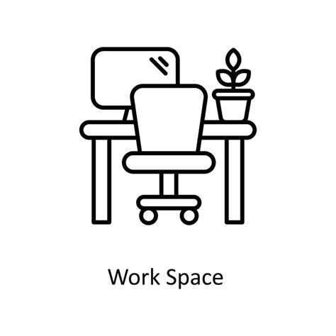 Trabajo Espacio Vector Contorno Iconos Sencillo Valores Ilustraci N