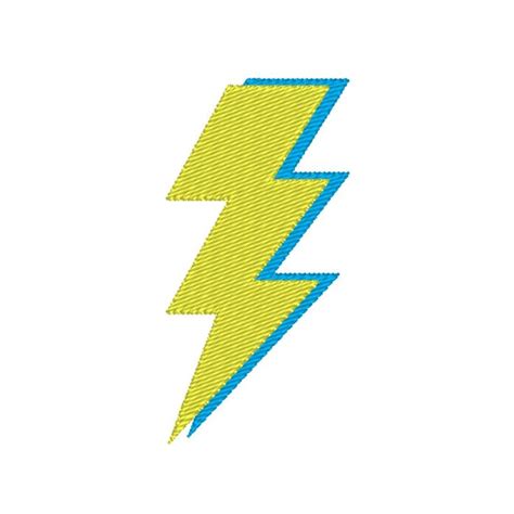 Lightning Bolt Embroidery Design Lightning Bolt Machine Etsy Machine Embroidery Designs