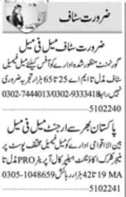 Staff Required In Private Organization Islamabad Job Advertisement