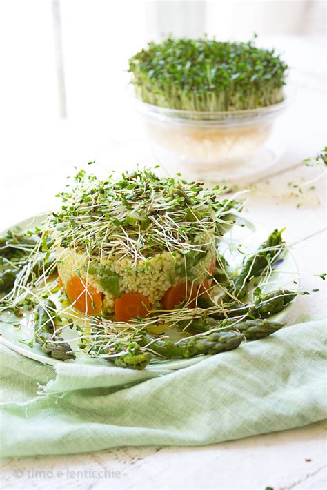 Tortino Di Miglio E Asparagi Timo E Lenticchie