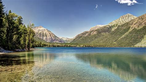 Mountain Lake And Blue Sky Wallpapers Wallpaper Cave