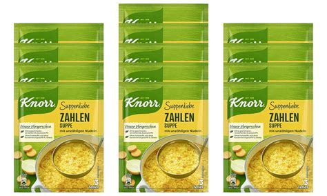 KNORR Suppenliebe Zahlen Suppe leckere Suppe für Kinder und Erwachsene