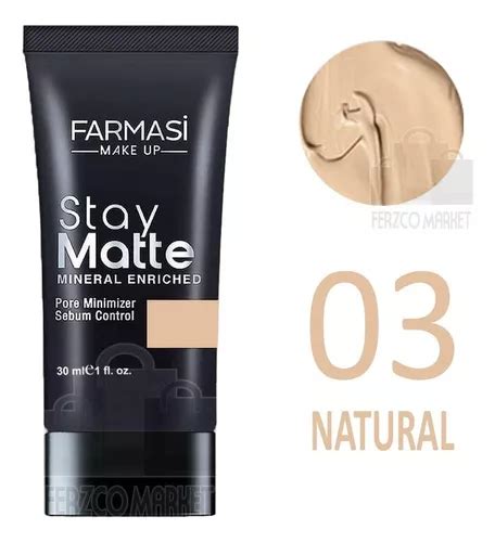 Base De Maquillaje Farmasi Stay Matte Infalible Mate Natural Tono 03