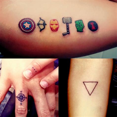 Tatto Marvel Tatto Avengers Los Vengadores Tri Ngulo Marvel