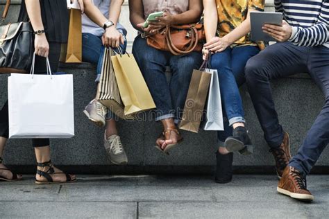 People Shopping Stock Photo Image Of Mall High Consumers 1098250