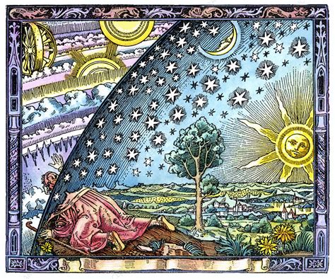 Celestial mechanics, medieval artwork - Stock Image - V700/0298 - Science Photo Library