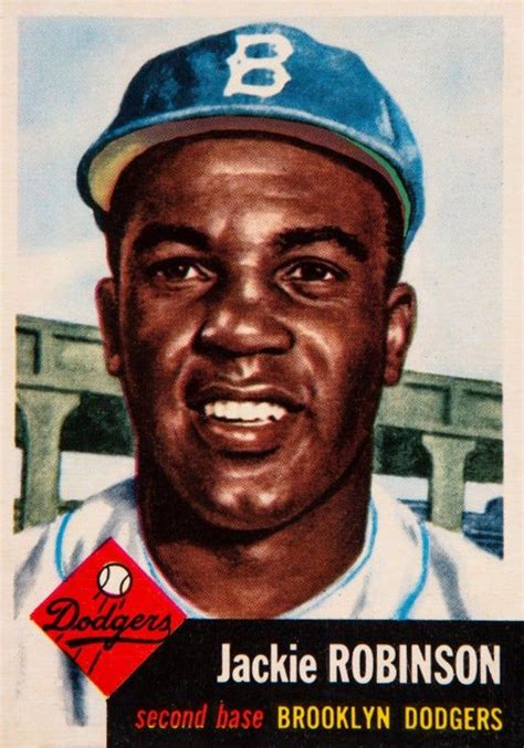 1953 JACKIE ROBINSON Topps 1 Baseball Card Print Vintage Baseball