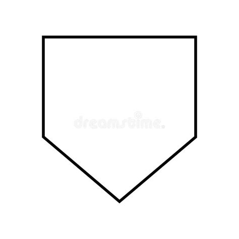 Baseball Home Plate Vector Icon. Vector Template Design. Silhouette ...