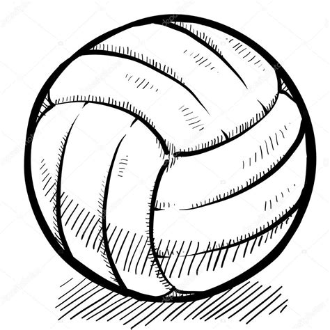 Volleyball Sketch — Stock Vector © Lhfgraphics 13988245