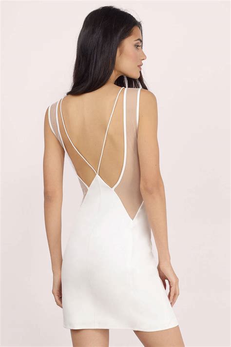 Sweet Revenge Bodycon Dress In Ivory 12 Tobi US