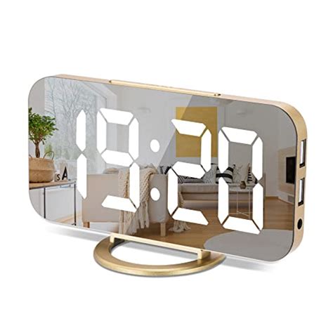 Horloge numérique à grand écran électrique LED Surface miroir pour