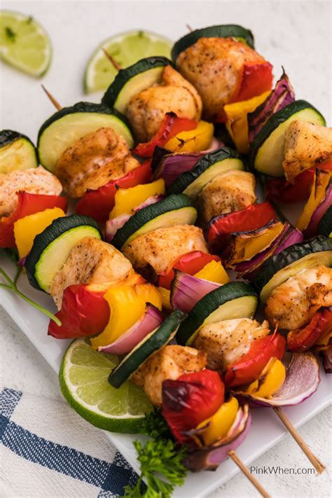 Air Fryer Chicken Kabobs PinkWhen