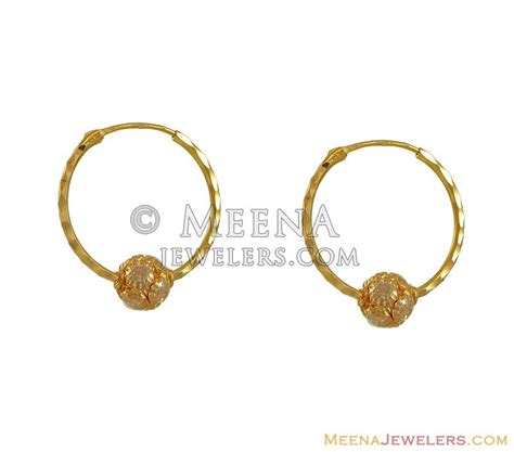 Gold Hoop Earrings Erhp8291 Us 334 22kt Gold Hoop Earrings With