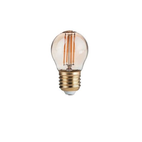 Ideal Lux Lampadina Ambrata Vintage E27 Led 4w Sfera 300lm 2200k Luce