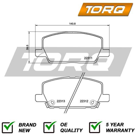 Brake Pads Set Front Torq Fits Vauxhall Mokka 2012 Other Models EBay