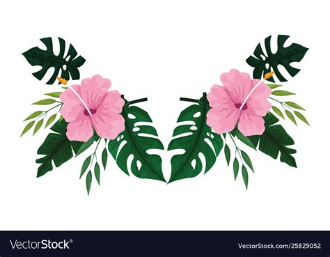 Exotic Tropical Flower Icon Cartoon Royalty Free Vector