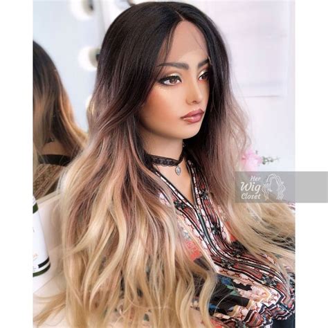 Her Wig Closet Accessories Ombre Ash Blonde Long Wig W Dark Roots Chloe Poshmark