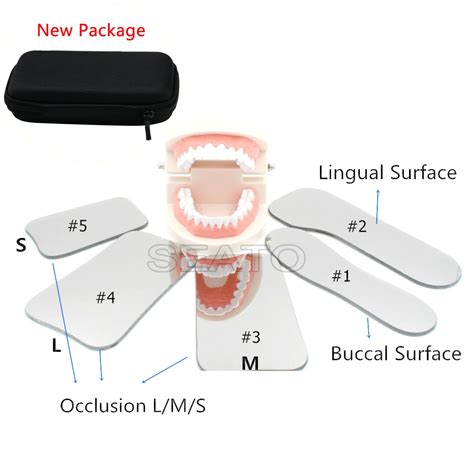 5pcs Dental Orthodontic Intraoral Photographic Reflector Mirror 2 Sided