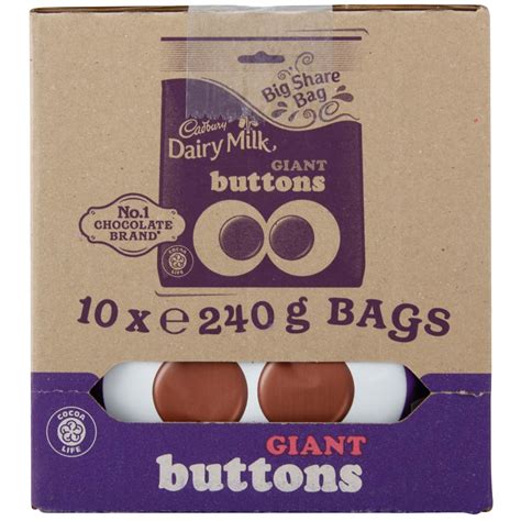 Cadbury Dairy Milk Giant Buttons Chocolate Bag 240g Wilko