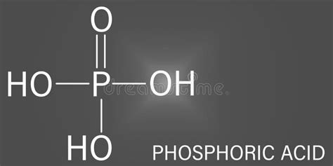 Phosphoric Acid Mineral Acid Molecule Skeletal Formula Stock Vector