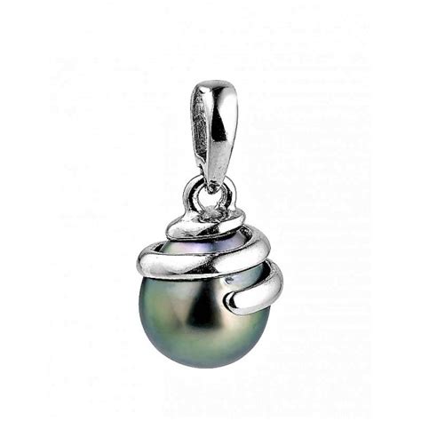 Pendentif Argent Avec Perle De Tahiti Poire Venus Poemana