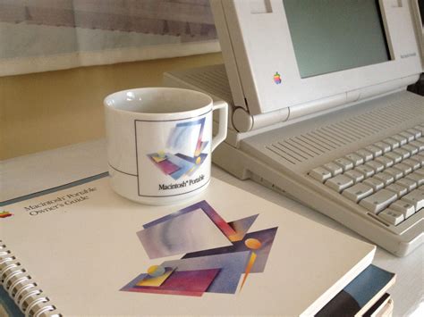 1989 Macintosh Portable mug shown with Macintosh Portable and owners ...