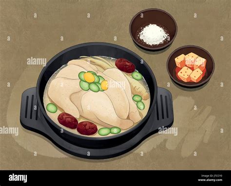 Korean food illustration Stock Vector Image & Art - Alamy