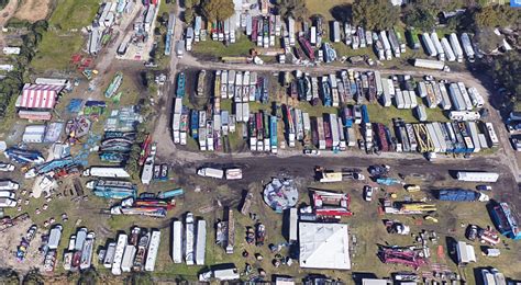 Overhead shot of circus/carnival storage in Gibsonton, Florida : r/circus