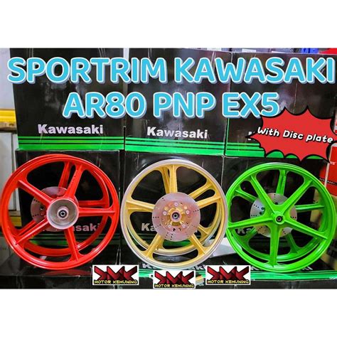 KAWASAKI CUSTOM AR80 SPORT RIM 18INCI 5 BATANG ENKEI SPORTRIM AR 80