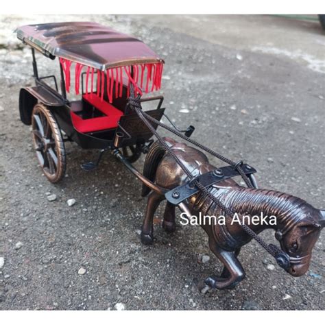 Jual Miniatur Dokar Besi Andong Besi Kereta Kuda Besi Shopee Indonesia