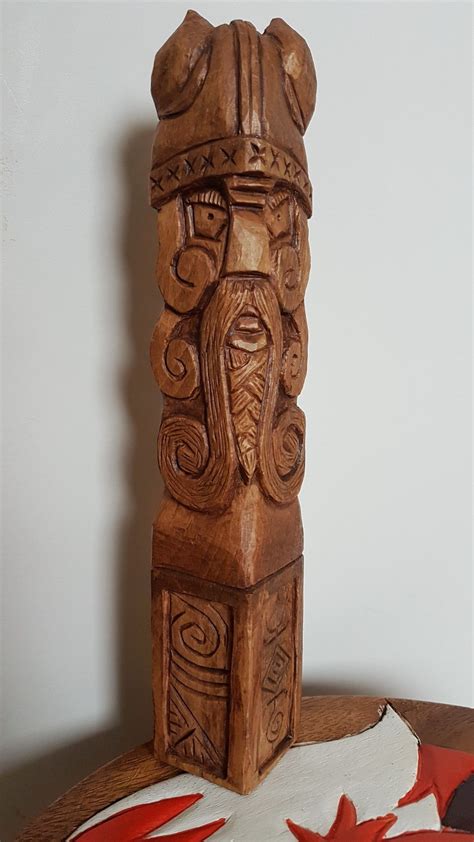 For Sale On Esty Viking Wood Carving Made From Oak And Stained Wood